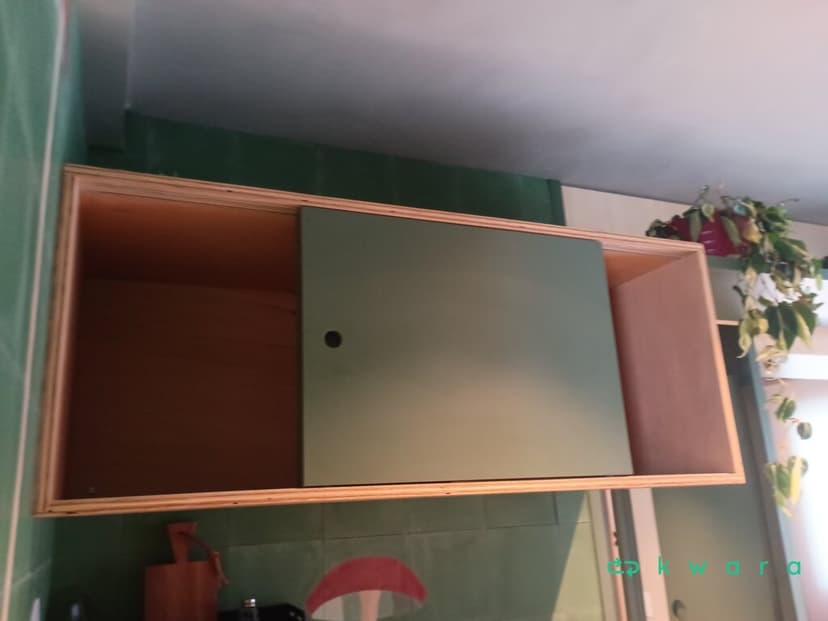 Armário suspenso com 2 portas de correr e prateleira - foto 3