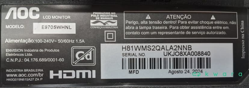 2 Televisores Semp 32”, monitor led AOC  18,5”, monitor Samsung tela curva G7 27” e monitor LG 24” - foto 5