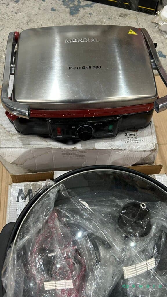 3 itens - grill e churrasqueira elétrica Mondial - saldo n - m1199 - foto 4