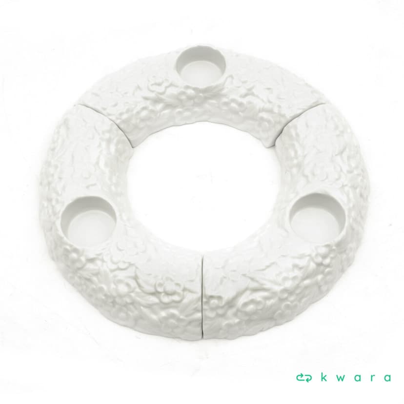 2 Jogos Porta Vela 3 Pcs Branco 27 Cm - Rosenthal - foto 1