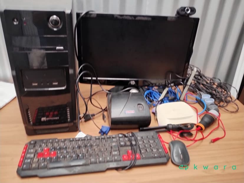 CPU, Monitor, Teclado, Mouse e Roteador - foto 1