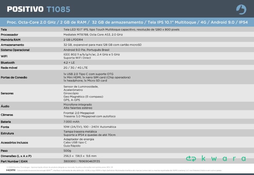 3 Tablets Positivo T1085 (Com carregador) - foto 9