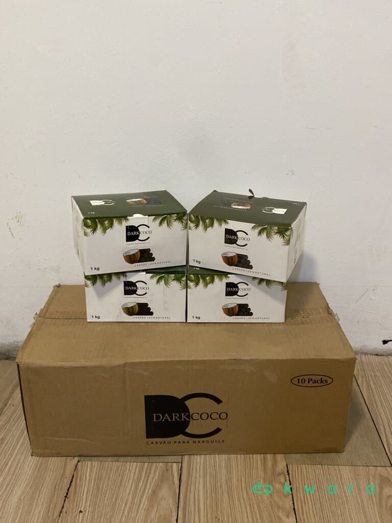 20 kilo carvão para narguilé marca Dark coco - caixa com 1 kilo - foto 1
