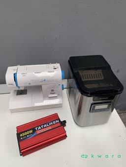 Inversor de tensão, máquina de gelo portátil inox e máquina de costura reta Elgin genius plus - foto 4