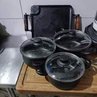 3 Panelas de alumínio e 1 Chapa de Ferro - foto 1