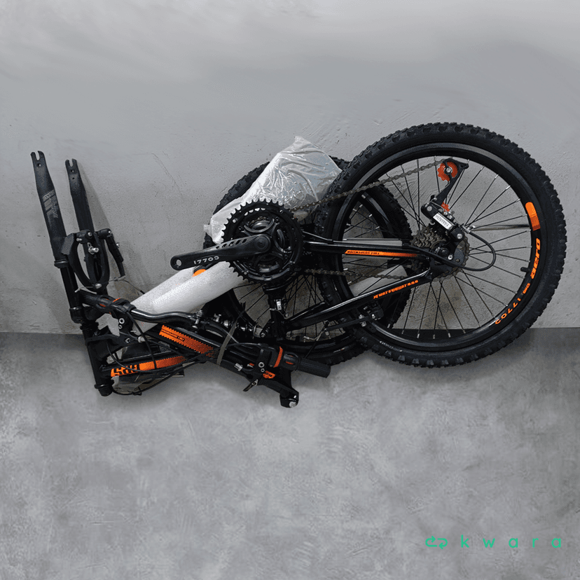 Bicicleta Gps Aro 20 Dupla Suspensão 21 Marchas Colli Corpreto Fosco Laranja Neon - foto 6