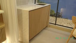 Pedra com Cuba de Inox e Armário 2 Portas sem Fundo - foto 2