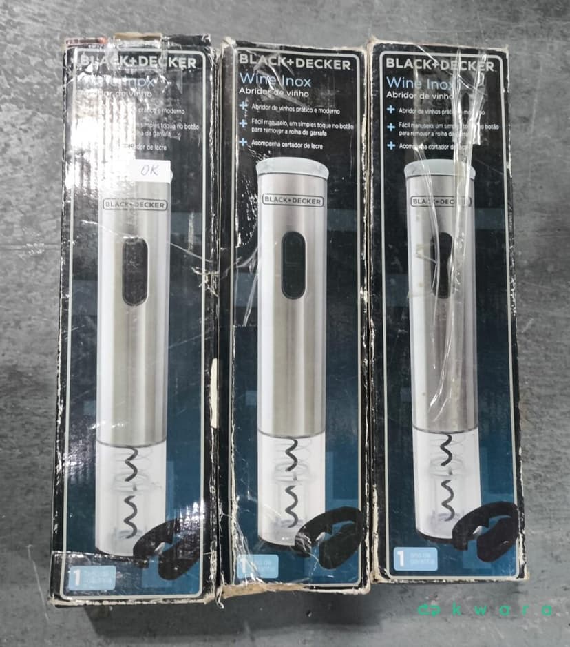 3 Abridores De Vinho Black&Decker (Saldo C) - Kl702 - foto 1