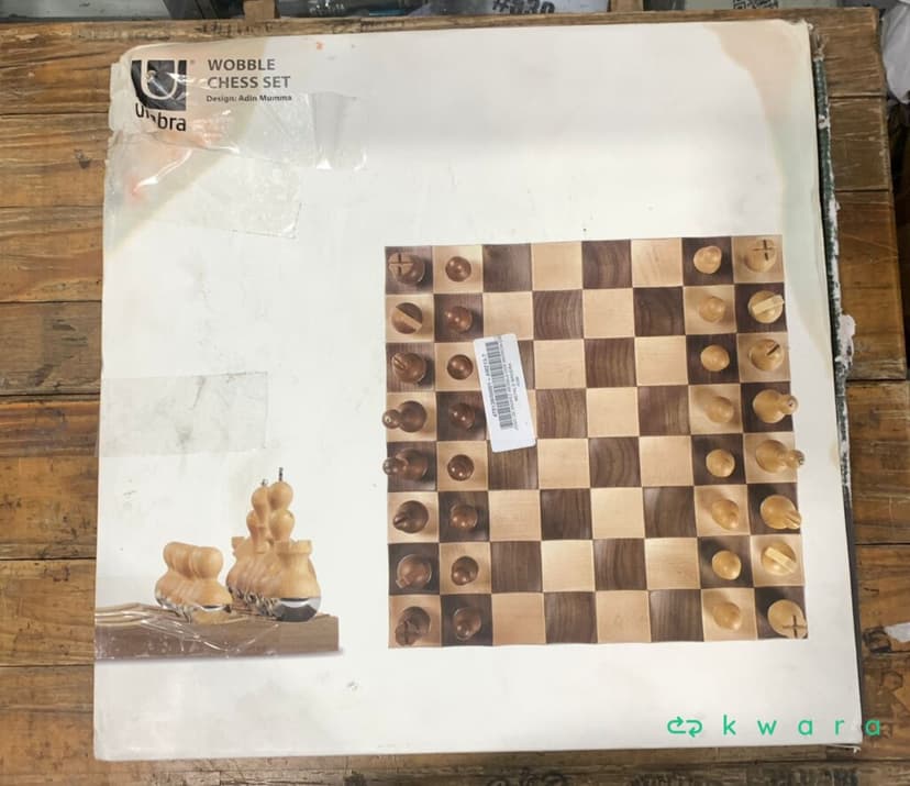 Jogo De Xadrez Wobble Cor Marrom em Metal e Madeira - foto 1