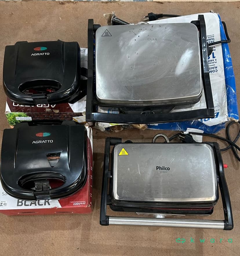 4 itens - sanduicheira/grill diversos - saldo c - m1203 - foto 2
