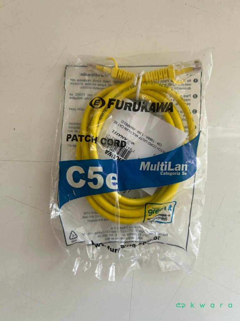 50 Cabos De Rede Furukawa Patch Cord. Cat.5E U/Utp Amarelo 1,5 M - foto 1