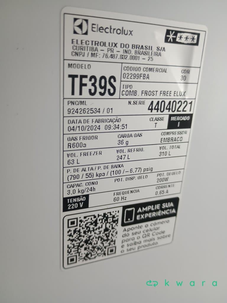 Refrigerador Electrolux Mod TF39S 310L. 220V - foto 3