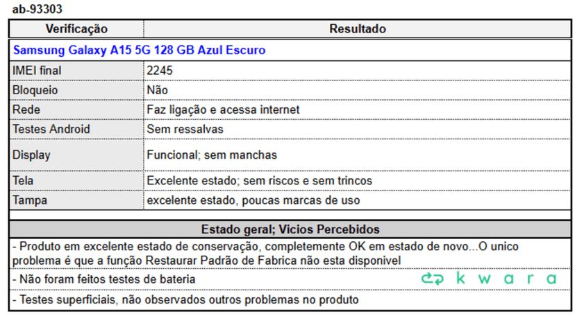 Samsung Galaxy A15 5G 128 GB Azul Escuro - foto 3