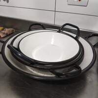3 tachos esmaltados para fritura Grande 45cm Médio 35cm pequeno 30cm - foto 1