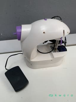 Mini máquina de costura reta portátil, liquidificador copo de vidro c/ 1,5 l e air fryer 6 litros 1500w sem óleo - foto 2