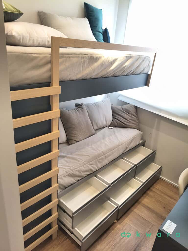 Beliche de solteiro escada e 6 gavetas (não inclui colchão e jogos de cama) - foto 2
