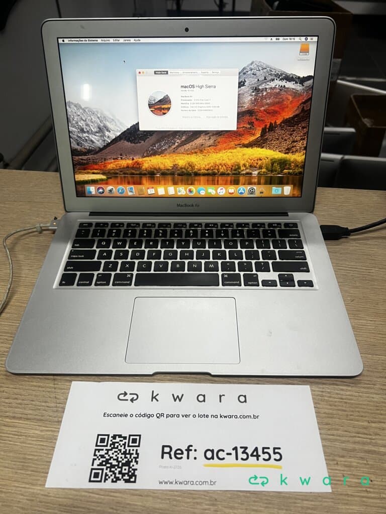 Macbook air 5,2 a1468 core i7-2ghz 8gb/ddr3 (sem hd, sem sistema mac os, sem fonte) - foto 1