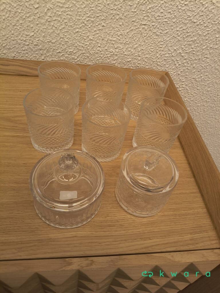 6 Taças de sobremesa, 6 copos, 2 potes e 3 vasos - foto 1