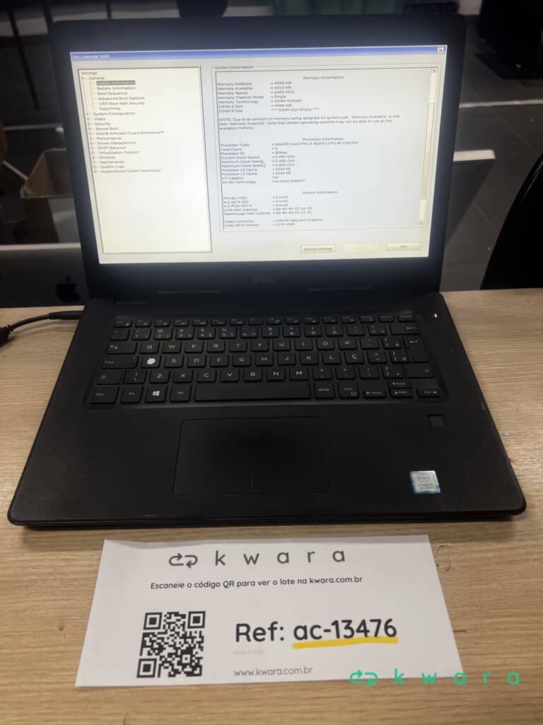 Notebook Dell latitude 3490 core i5-8250u 4gb/ddr4 sem hd (sem bateria e sem fonte) - foto 1