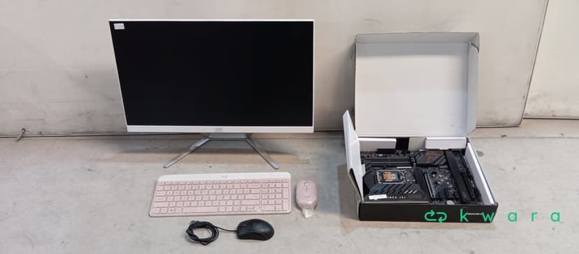 Monitor tecnologia 23", teclado, 2 mouses e placa mãe - foto 1