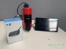 Intercomunicador v6 pro plus, din central multimídia universal mp5 câmera e cafeteira Nespresso essenza mini vermelha - foto 4