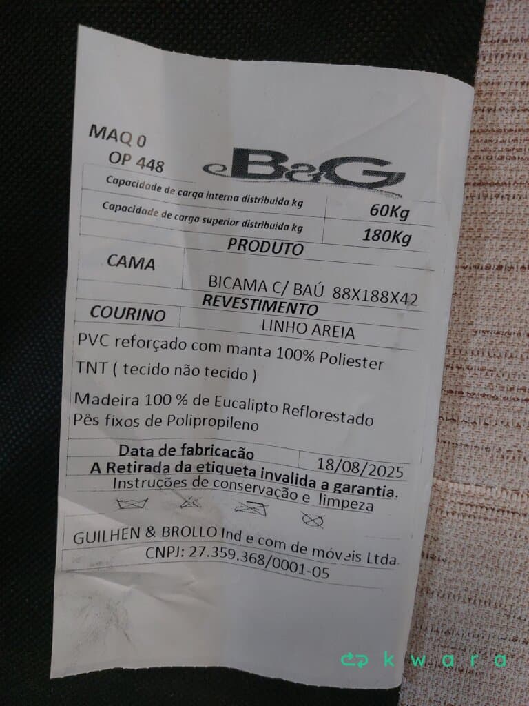 Bicama Baú Solteiro 88X188 - Sem Colchão - foto 2