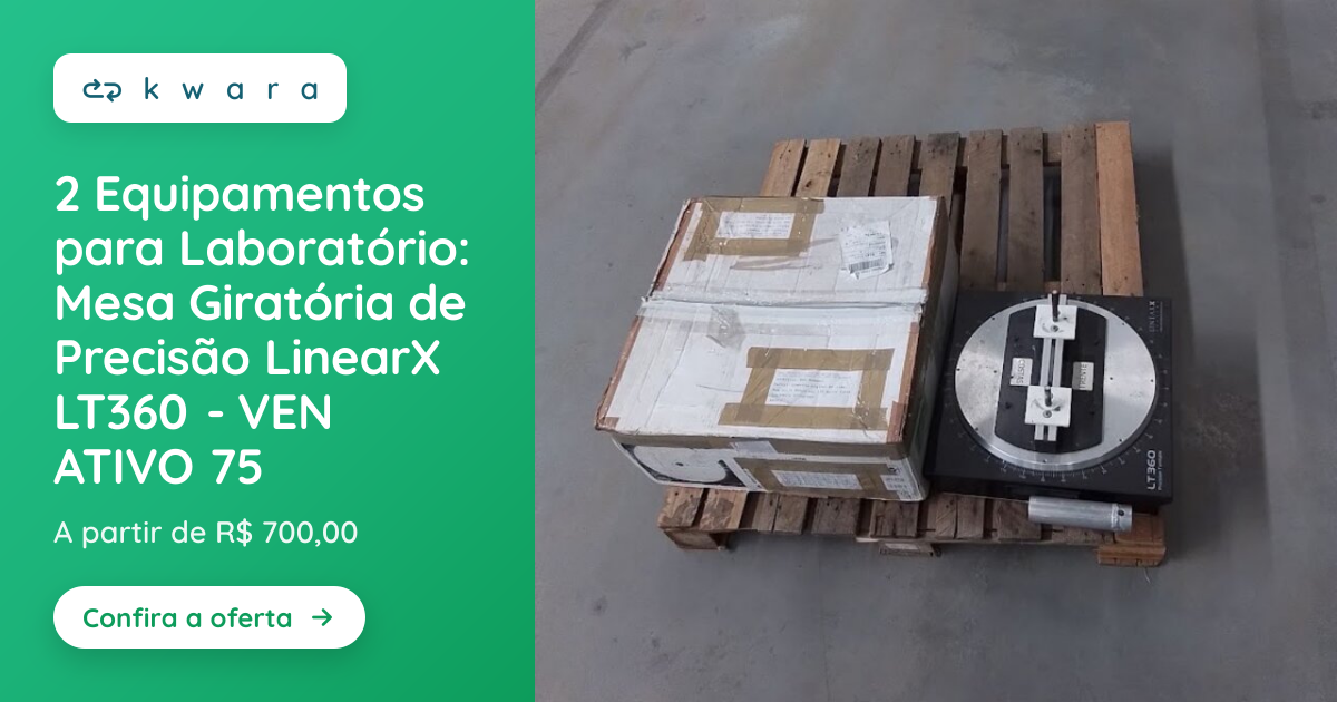 2 Equipamentos para Laboratório: Mesa Giratória de Precisão LinearX ...
