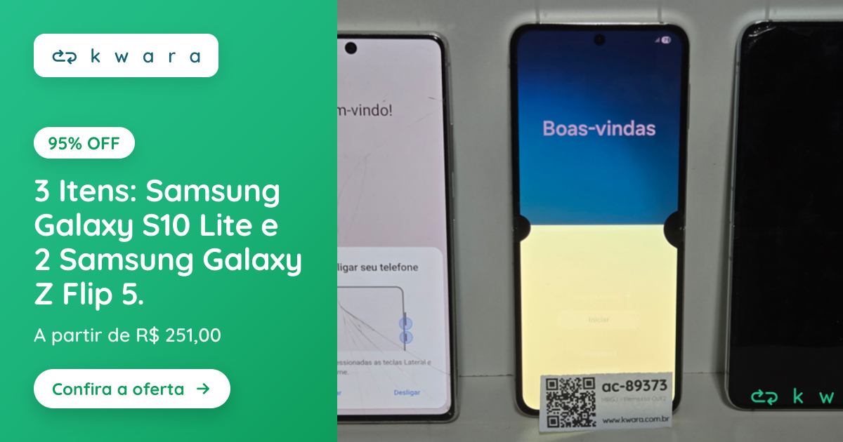 3 Itens: Samsung Galaxy S10 Lite e 2 Samsung Galaxy Z Flip 5. | Lote ...