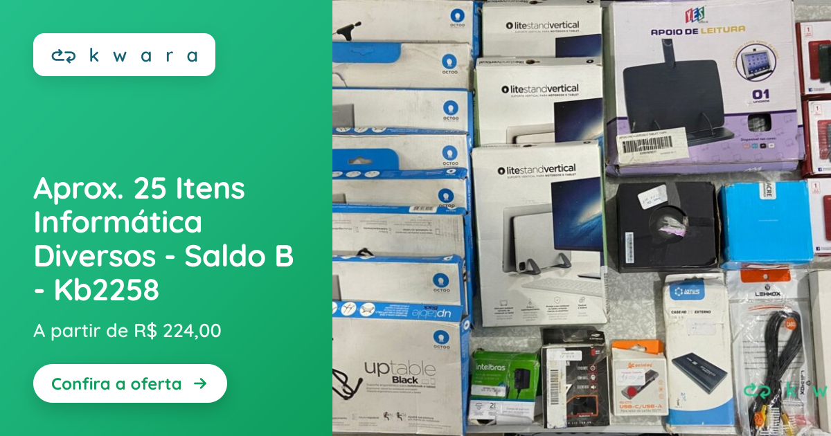 Aprox. 25 Itens Informática Diversos - Saldo B - Kb2258 | Lote 274 | Kwara