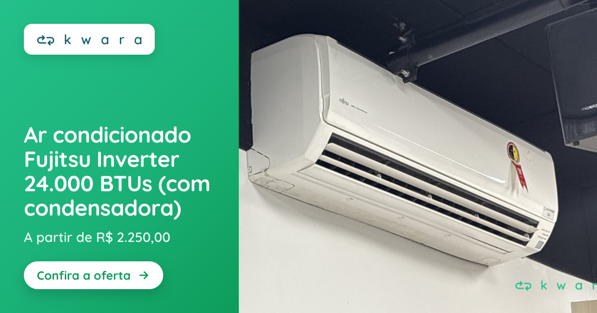 Ar condicionado Fujitsu Inverter 24.000 BTUs (com condensadora) | Lote ...