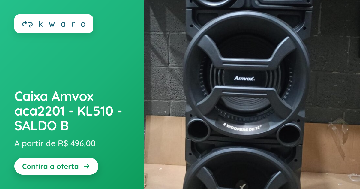 Caixa Amvox aca2201 - KL510 - SALDO B | Lote 046 | Kwara