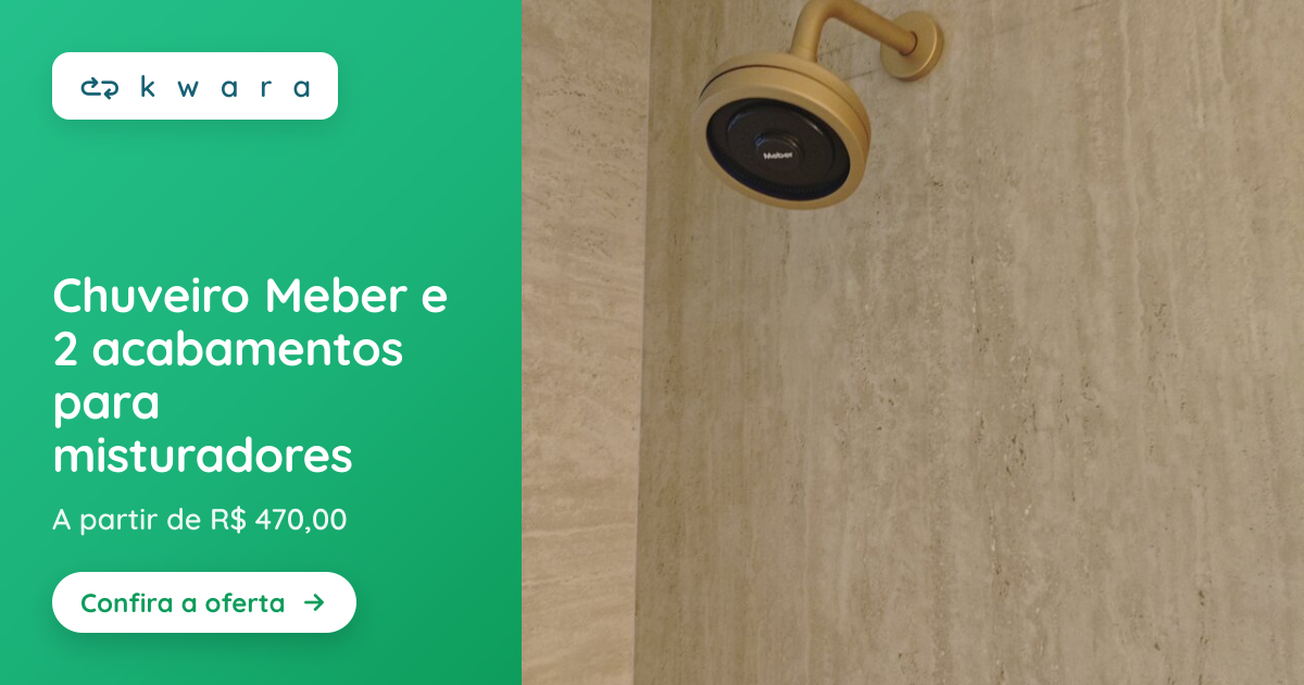 Chuveiro Meber e 2 acabamentos para misturadores | Lote 070 | Kwara