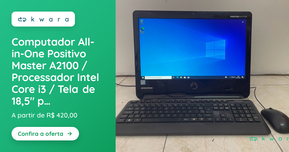 Computador All-in-One Positivo Master A2100 / Processador Intel