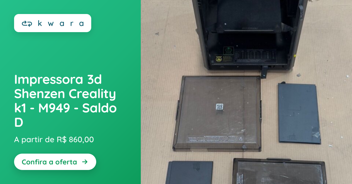 Impressora 3d Shenzen Creality k1 - M949 - Saldo D | Lote 143 | Kwara