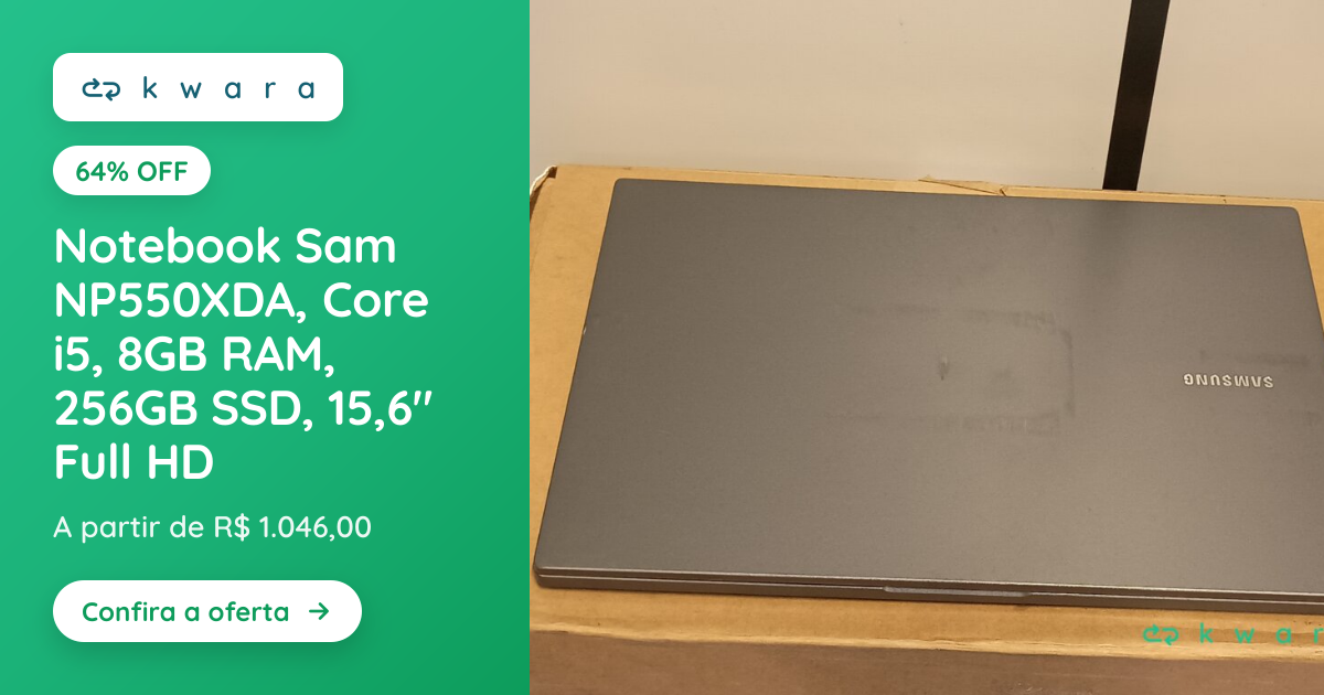 Notebook Sam NP550XDA, Core i5, 8GB RAM, 256GB SSD, 15,6