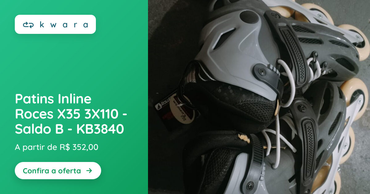 Patins Inline Roces X35 3X110 - Saldo B - KB3840 | Lote 024 | Kwara