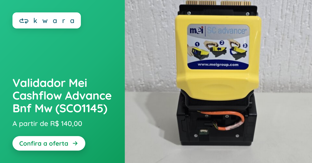 Validador Mei Cashflow Advance Bnf Mw (SCO1145) | Lote 330 | Kwara